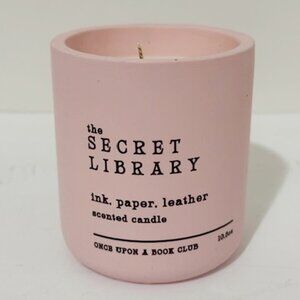 Once Upon A Book Club The Secret Library Ink Paper Leather Scented Candle 10.6oz